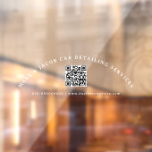 Autocollant Pour Fenêtre Texte personnalisé minimal Code QR Entreprise Cami (Feuille 2)