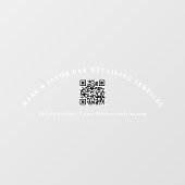 Autocollant Pour Fenêtre Texte personnalisé minimal Code QR Entreprise Cami (Feuille)