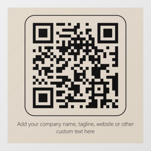 Autocollant Pour Fenêtre Texte personnalisé minimal Pastel Vanille crémeuse (Feuille)