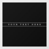 Autocollant Pour Fenêtre Texte simple élégant et bandes fines (Feuille)