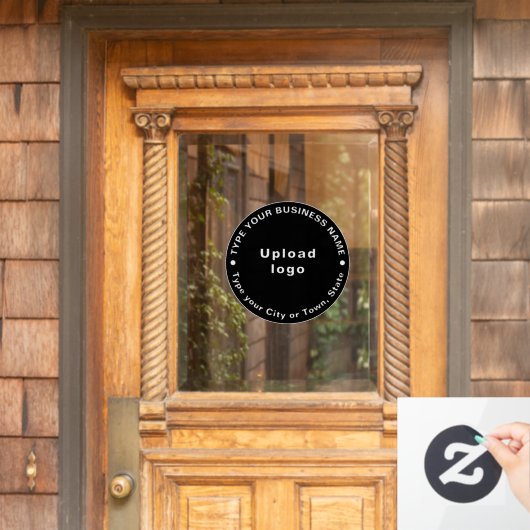 Autocollant Pour Fenêtre Textes circulaires des marques commerciales sur no (Porte d'accueil)