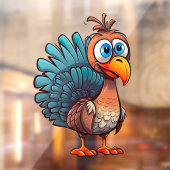Autocollant Pour Fenêtre Thanksgiving Funny Turquie Clair fenêtre (Feuille 2)