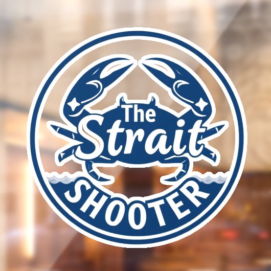 Autocollant Pour Fenêtre The Strait Shooter Coastal Crab Logo Window Cling (Feuille 2)