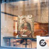 Autocollant Pour Fenêtre The Virgin Adoring the Christ Child at Christmas (Fenêtre de café)