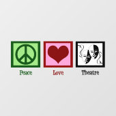 Autocollant Pour Fenêtre Théâtre Peace Love (Feuille)
