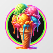 Autocollant Pour Fenêtre Thème de glace - Délicieux ! (Feuille)