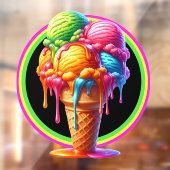 Autocollant Pour Fenêtre Thème de glace - Délicieux ! (Feuille 2)