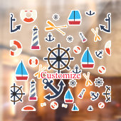 Autocollant Pour Fenêtre Thème nautique Thunder_Cove  (Feuille 2)