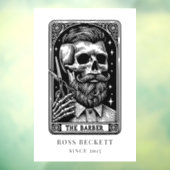 Autocollant Pour Fenêtre Thème Tarot Barbier Vintage (Feuille 3)