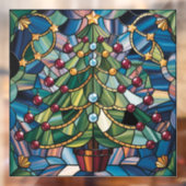 Autocollant Pour Fenêtre Tiffany-Style Stained Glass Christmas Tree (Feuille 2)