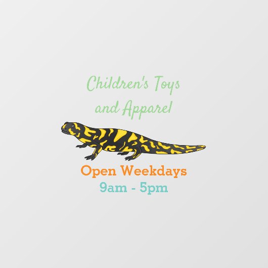 Autocollant Pour Fenêtre Tigre salamandre (Feuille)