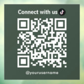 Autocollant Pour Fenêtre Tiktok Connectez-Vous Avec Nous Qr Code Forest Gre (Feuille 3)