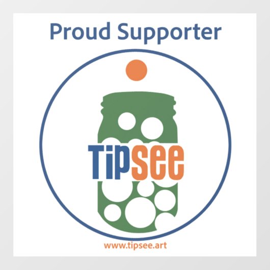 Autocollant Pour Fenêtre TipSee Supporter Window Decal (Feuille)