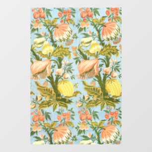 Autocollant Pour Fenêtre Tissu damassé classique baroque floral fruit