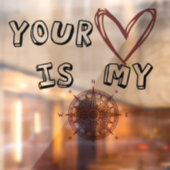 Autocollant Pour Fenêtre Ton coeur est mon boussole (Feuille 2)