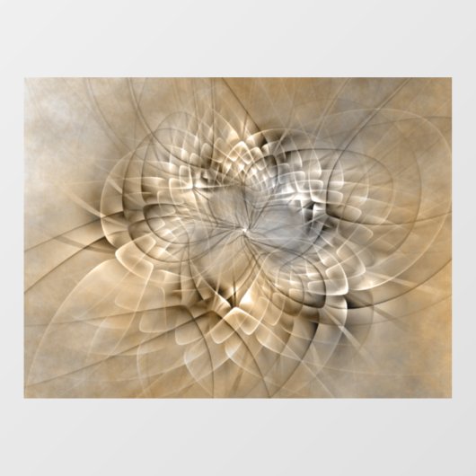 Autocollant Pour Fenêtre Tons Terre Abstrait Art fractal moderne Texture (Feuille)