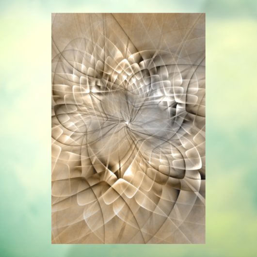 Autocollant Pour Fenêtre Tons Terre Abstrait Art fractal moderne Texture (Feuille 3)