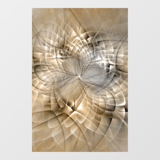 Autocollant Pour Fenêtre Tons Terre Abstrait Art fractal moderne Texture (Feuille)