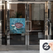 Autocollant Pour Fenêtre Tortue de mer (Porte de bureau)