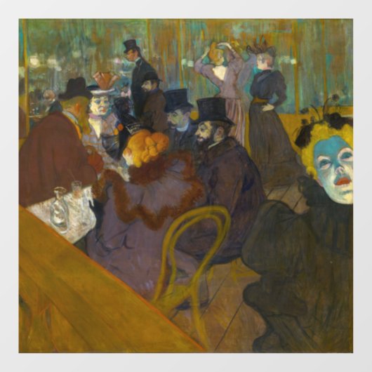 Autocollant Pour Fenêtre Toulouse-Lautrec - Au Rouge (Feuille)