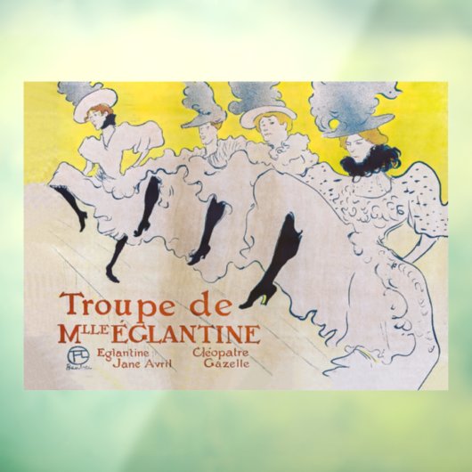 Autocollant Pour Fenêtre Toulouse-Lautrec - Troupe de Mlle Eglantine (Feuille 3)