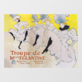 Autocollant Pour Fenêtre Toulouse-Lautrec - Troupe de Mlle Eglantine (Feuille)