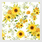 Autocollant Pour Fenêtre Tournesol à l'aquarelle 8 (Feuille)