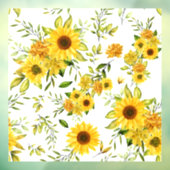 Autocollant Pour Fenêtre Tournesol à l'aquarelle 8 (Feuille 3)