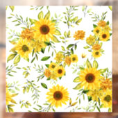 Autocollant Pour Fenêtre Tournesol à l'aquarelle 8 (Feuille 2)