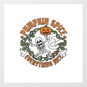 Autocollant Pour Fenêtre Tout Citrouille Épicée De Nice Halloween Squelette