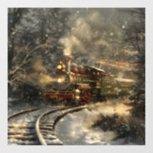 Autocollant Pour Fenêtre Train de Noël (Feuille)