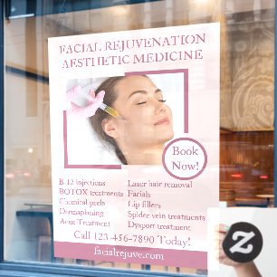 Autocollant Pour Fenêtre Traitement de peau personnalisé Botox Soins de vis