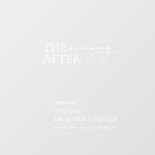 Autocollant Pour Fenêtre Transparent "Le matin après" Brunch WelcomeSign (Feuille)