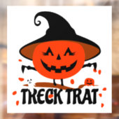 Autocollant Pour Fenêtre Treck Trat Citrouille Sourire (Feuille 2)