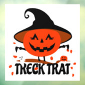 Autocollant Pour Fenêtre Treck Trat Citrouille Sourire (Feuille 3)