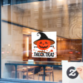 Autocollant Pour Fenêtre Treck Trat Citrouille Sourire (Fenêtre de café)