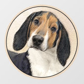 Autocollant Pour Fenêtre Treeing Walker Coonhound Peinture - Art original (Feuille)