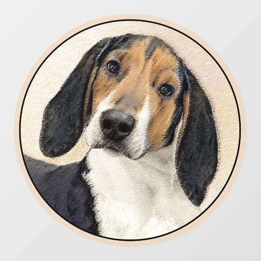 Autocollant Pour Fenêtre Treeing Walker Coonhound Peinture - Art original (Feuille)