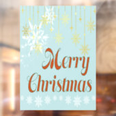 Autocollant Pour Fenêtre Trendy Joyeux Noël pastel bleu clair (Feuille 2)