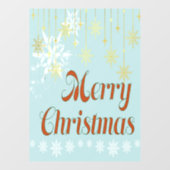 Autocollant Pour Fenêtre Trendy Joyeux Noël pastel bleu clair (Feuille)