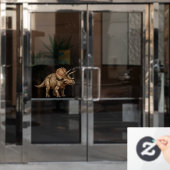 Autocollant Pour Fenêtre Tricératops (Porte de bureau)