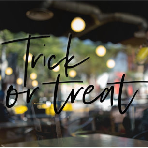 Autocollant Pour Fenêtre Trick and treat   Happy Halloween