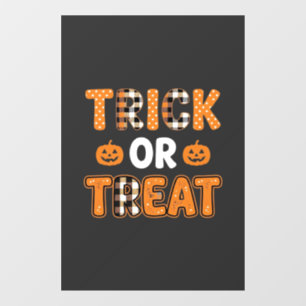 Autocollant Pour Fenêtre Trick or Treat Halloween Pumpkin Vector Design_1