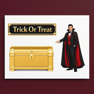 Autocollant Pour Fenêtre Trick Or Treat Vampire Halloween
