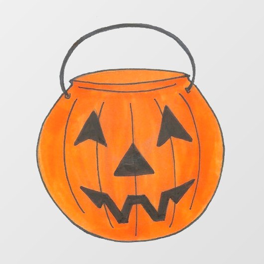 Autocollant Pour Fenêtre Trick ou traiter Citrouille Jack o' Lantern Hallow (Feuille)