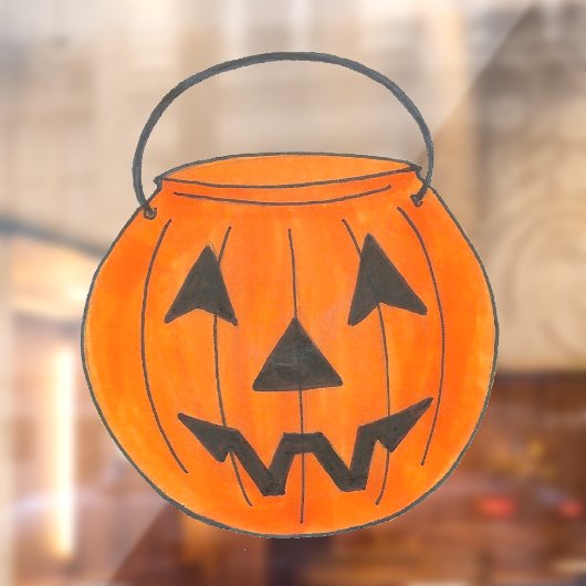 Autocollant Pour Fenêtre Trick ou traiter Citrouille Jack o' Lantern Hallow (Feuille 2)