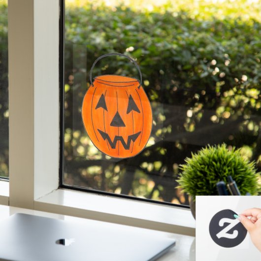 Autocollant Pour Fenêtre Trick ou traiter Citrouille Jack o' Lantern Hallow (Bureau)