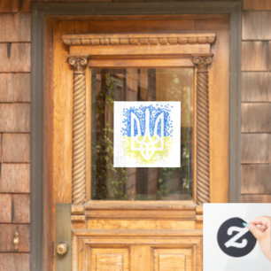 Autocollant Pour Fenêtre Trident de l'emblème ukrainien tryzub dispersant l