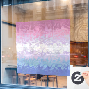 Autocollant Pour Fenêtre Trippy Ripply Super Excentré Bigender Fide drapeau