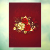 Autocollant Pour Fenêtre Trois Roses de bijoux (Feuille 3)